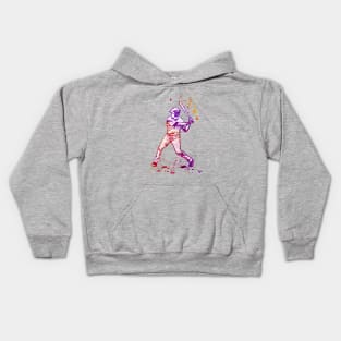 Baseball Batter or Hitter in Launch Position - 04 Kids Hoodie